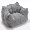 Sapphtopaz Square Bean Bag Chair with High-Resilient Foam, Cloud Couch with Wave High Back for Adults and Kids, Comfy Chair for Living Room - 4 of 4