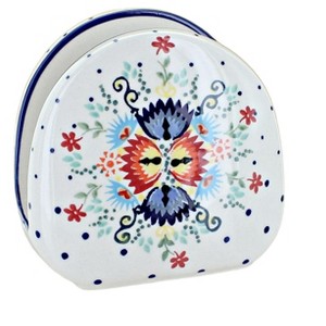 Blue Rose Polish Pottery S130 Manufaktura Napkin Holder - 1 of 1