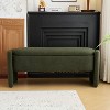 NicBex Storage Bench Long-shaped Storage Ottoman Bench of Boucle Material for Bedroom and Entryway, Green - 3 of 4