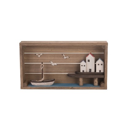 Beachcombers Seaside Village Wall Art 13.98" x 2.56" x 7.48"