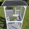 Large Cat Cage with Elevated Rest Box Metal Cat Playpen Pet Cage for 1-3 Cats - 3 of 4