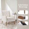 Wingback Armchair, Accent Living Room Chair with Button Tufted Back,Beige - 4 of 4