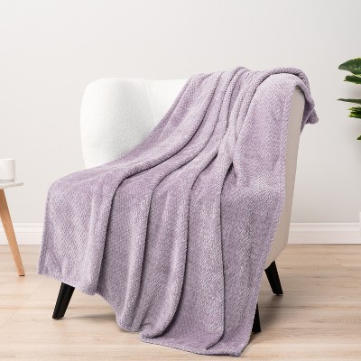 Lavender Flannel Fleece Throw Blanket for All Seasons
