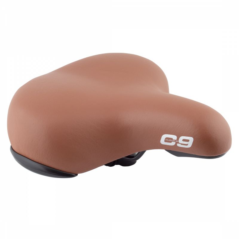 Cloud-9 Unisex Bicycle Comfort Seat - Brown Steel Rails Emerald Cover, 1 of 7
