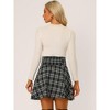 INSPIRE CHIC Women's School Plaid Cotton Mini Tartan Skater Skirt - 4 of 4