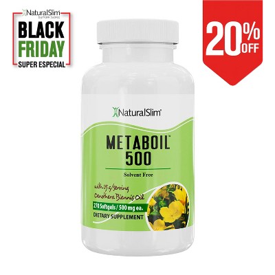 NaturalSlim Metaboil 500 with Evening Primrose Oil & GLA, 270 Softgels