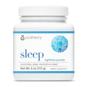 Youtheory Sleep Nighttime Powder - Contains Melatonin, Magnesium, L-Theanine & L-Glycine - Dairy, Soy & Gluten Free - 6 oz - 1 of 4