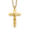 Chisel Stainless Steel Yellow IP-plated Cutout Crucifix Pendant on a 24" Curb Chain Necklace - 2 of 2