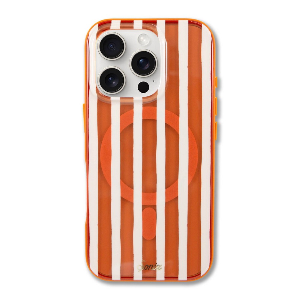 Sonix iPhone 16 Pro MagSafe Case - Abstract Stripe Pumpkin