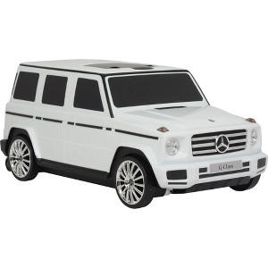 Best Ride on Cars Mercedes G Class Convertible Carry On Suitcase - White - 1 of 4
