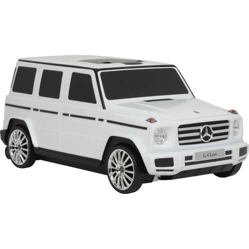 Best Ride on Cars Mercedes G Class Convertible Carry On Suitcase - White, 1 of 9