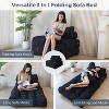 Folding Sofa Bed, Convertible Sleeper Chair with Pillow Foldable Mattress with Back Support, Portable Fold Out Chair Bed Comfy Floor Sofa Lounge - 4 of 4