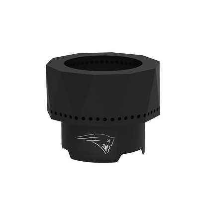 Blue Sky Outdoor Living NFL New England Patriots Ridge Portable Steel Smokeless Fire Pit with Carrying Bag & Spark Screen Kit, Firewood & Wood Pellet