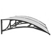 vidaXL Door Canopy Black and Transparent 39.4 in.x31.5 in. Polycarbonate - 4 of 4