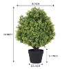 poetree 2ft Artificial Boxwood Topiary Ball,Faux Tree in Pot,2 Pack,for Indoor/Outdoor - 2 of 4