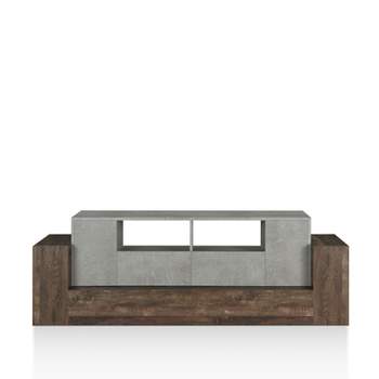 Lums TV Stand for TVs up to 80" Cement/Reclaimed Oak - miBasics