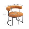 Modern Boucle Curved Backrest Chair Set of 2,Round Upholstered Living Room Chairs,Armless Chairs,Dining Chairs Modern-Cuddlewood - 4 of 4