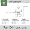 Hunter 52" Builder Lighted Ceiling Fan, Brushed Nickel Finish, 5 Blades, Light Gray Oak/Warm Grey Oak - 4 of 4