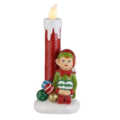 Mr. Christmas Nostalgic Flickering LED Candle - Elf - 12.5"