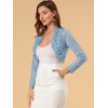 INSPIRE CHIC Women's Elegant Sheer Floral Lace Crop Bolero Shrug - 4 of 4