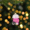 Northlight 3.25" Pink, White, and Gold Cotton Candy Machine Glass Christmas Ornament - 2 of 4