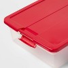 32qt Latching Clear Storage Box with Red Lid - Brightroom™ - image 3 of 4