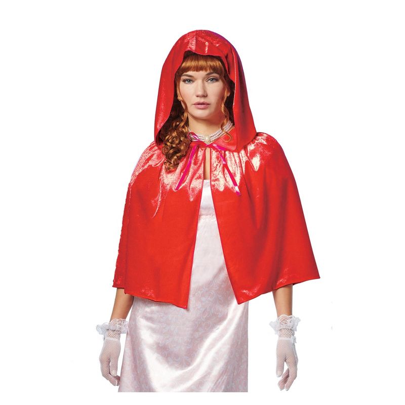Costume Culture by Franco LLC Regency Capelet Adult Costume Accessory | Red, 1 of 2