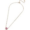 Birthstone Pendant Necklace for Women, Delicate Paperclip Chain Fashion Jewelry - 2 of 4