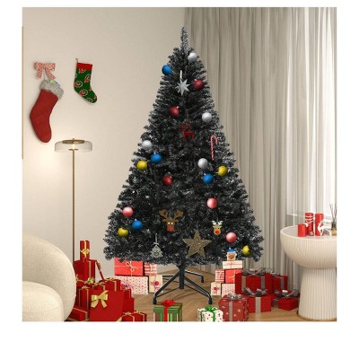 6ft/7.5ft Artificial Christmas Tree Halloween Pine Tree 818/1258 Branch Tips Metal Hinges & Foldable Base