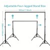 ZACHVO Photo Studio Backdrop Stand Kit, 300cm x 280cm Adjustable Support with Crossbar, Clamps & Carry Bag - 3 of 4