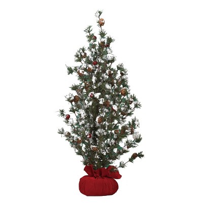 Transpac Artificial 24 in. Green Christmas Tree with Berries