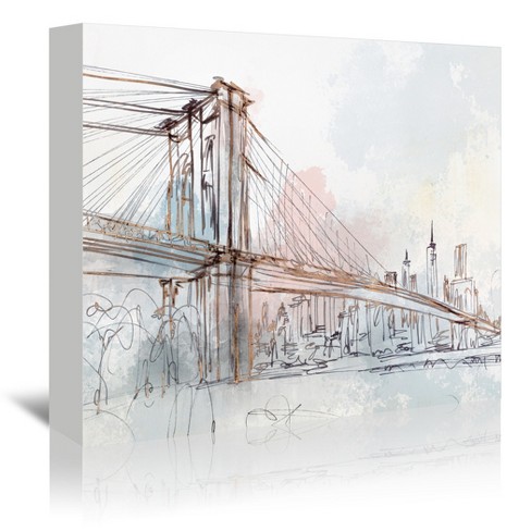 Brooklyn Bridge New York City Skyline Photography  16x20 canvas frame,  Brooklyn bridge new york, Gallery wrap canvas