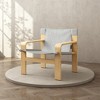 XINGHANZHENXUAN Accent Chair, Wide Armrest Lounge Chair with Solid Wood Frame for Living Room, Bedroom, Balcony - 3 of 4