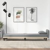 vidaXL Sofa Bed with Cup Holders Light Gray Fabric - 3 of 4