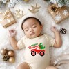 The Juniper Shop Christmas Dino Truck Baby Bodysuit - 12 Month - Natural - 2 of 3