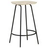 vidaXL Bar Stool Set of 4 Bleached wood, Black Solid mango wood, Iron - 3 of 4
