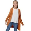 BLUEMING Girls' Oversized Chunky Knit Cardigan Jacket Front Button Thick Sweater with Snug Comfort - 3 of 4