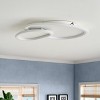 Modern LED Ceiling Light Flush Mount, White Oval Double Panel Dimmable Fixture for Bedroom Living Room - 3 of 4