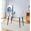 NicBex 44/38In Dining Table Kitchen Table Rectangle Glass Dining Table for Living Room, Dining Room - 4 of 4