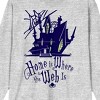 Growing Up Creepie Home is Where the Web Is Adult Athletic Heather Gray Long Sleeve Crew Neck Tee - 2 of 2