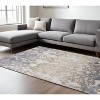 HomeRoots 8' X 10' Ivory Tan And Blue Abstract Distressed Area Rug - 2 of 3