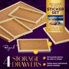 1000 Piece Wooden Jigsaw Puzzle Board - Non-Rotating Table, 30” X 22”, 4 Drawers & Plastic Cover - 4 of 4