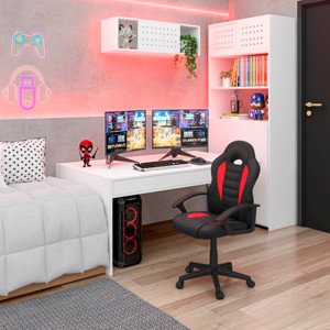 Kids Racer Gaming Chair with Padded Seat Adjustable Height for Home or School Use -3irtyhousy - 1 of 4