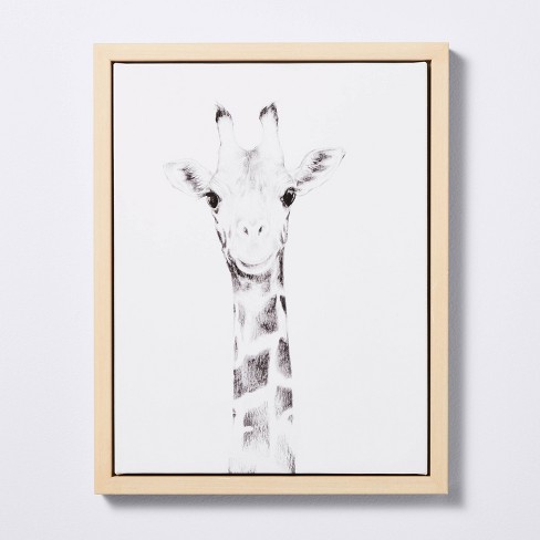 11x14 Framed Canvas Giraffe - Cloud Island™ - image 1 of 3