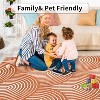 Washable Runner Rug, Modern Geometric Rainbow Carpet, Low Pile Non-Slip Floor Mat for Entryway, Living Room, or Nursery - 4 of 4