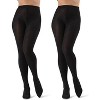 MeMoi 2 Pair Women's Ribbed Cotton Blend Sweater Tights - 2 of 3