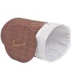 vidaXL Bamboo Laundry Bin Oval Brown - 3 of 4
