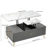 NicBex 47.24 Inch Rectangle Lift Top Coffee Table with Drawers,Center Table for Living Room,Dining Room,Bedroom - 3 of 4