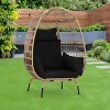 BestMassage Egg Chair Egg Basket Chair 352lb Capacity for Patio Garden Living Room - 2 of 4