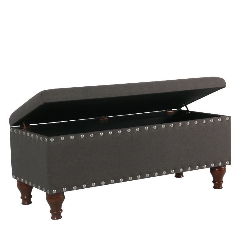 Large Storage Bench with Nailhead Trim - HomePop, 4 of 12